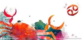 卡通魔蝎座背景