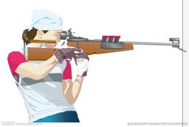 矢量美女 射击