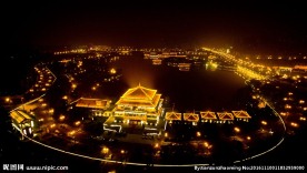 曲江南湖公园夜景