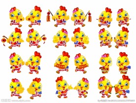 2017 卡通鸡年大吉素材