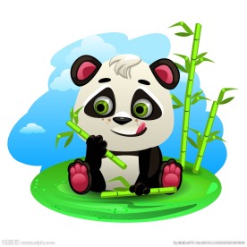 玩竹子的熊猫