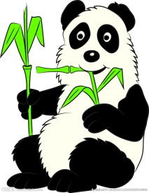 吃竹叶的熊猫
