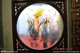 老虎头摆件屏风