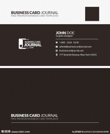 黑色简洁大气名片