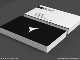 黑白简约名片