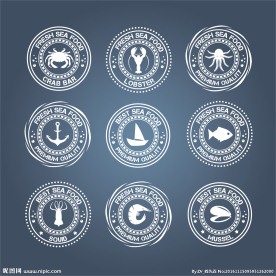 创意海鲜食品标签