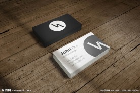 时尚黑白名片