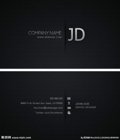 黑色名片设计