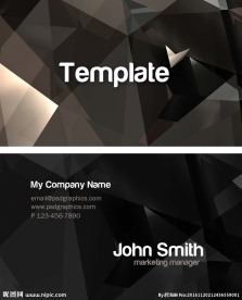 黑色几何图形名片