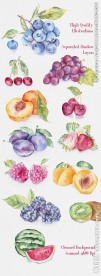 手绘水果 水彩水果 插画水果