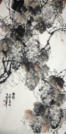 葡萄水墨国画