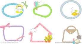 卡通标题框素材