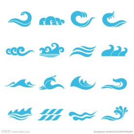浪花图标 抽象浪花