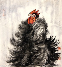 周毅画鸡
