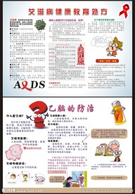 艾滋病 乙脑宣传单