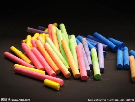 彩色粉笔图片