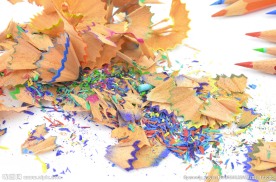彩色铅笔屑高清图片