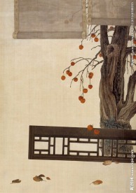 工笔画 落叶