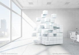 三维空间与立方体高清图片