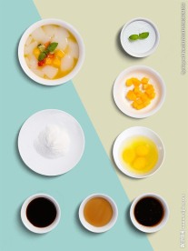 俯拍甜品美食PSD