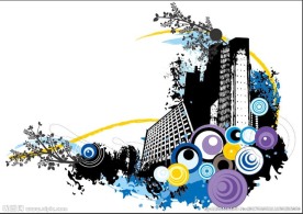 城市建筑插画