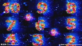 鲜花数字特效倒计时LED大屏