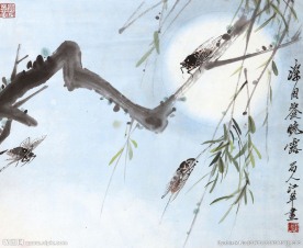 月夜树蝉