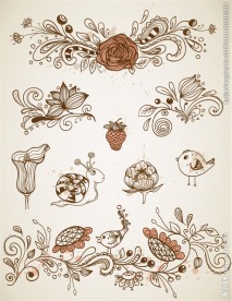 花鸟花纹