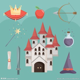 9款童话故事元素矢量素材