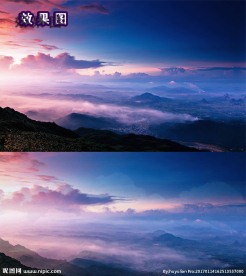 唯美火烧云风景高清视频
