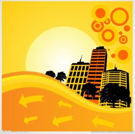 夏季城市矢量海报