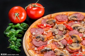 培根披萨图片