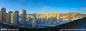 小区雪景