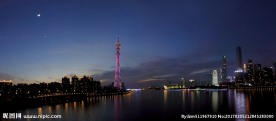 广州塔夜景全景