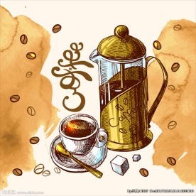 手绘咖啡