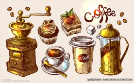 手绘咖啡