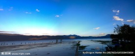 大理洱海傍晚全景