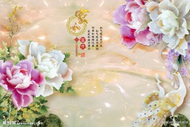 家和富贵玉雕背景墙