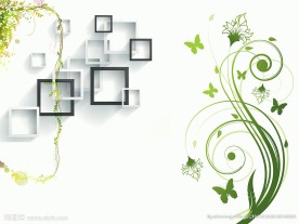 简约花纹立体背景墙