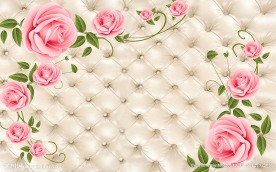 玫瑰花背景墙