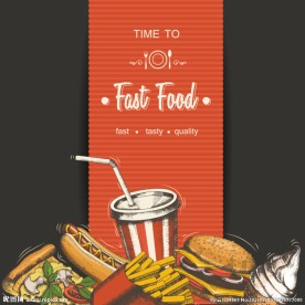 手绘快餐