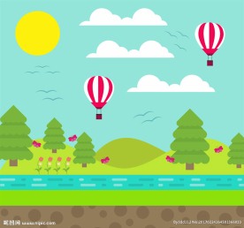 创意郊外风景矢量素材