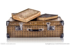 破旧的行李箱图片