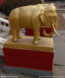 金色大象雕塑