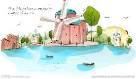 欧美风格简笔画