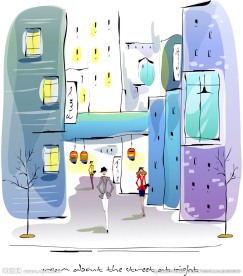 欧美风格简笔画