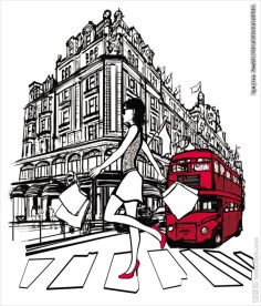时尚美女 美女插画 服饰美女