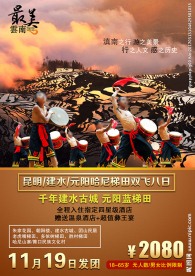 云南元阳梯田旅游海报