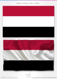 也门国旗分层psd