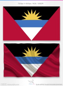 安提瓜和巴布达国旗分层psd